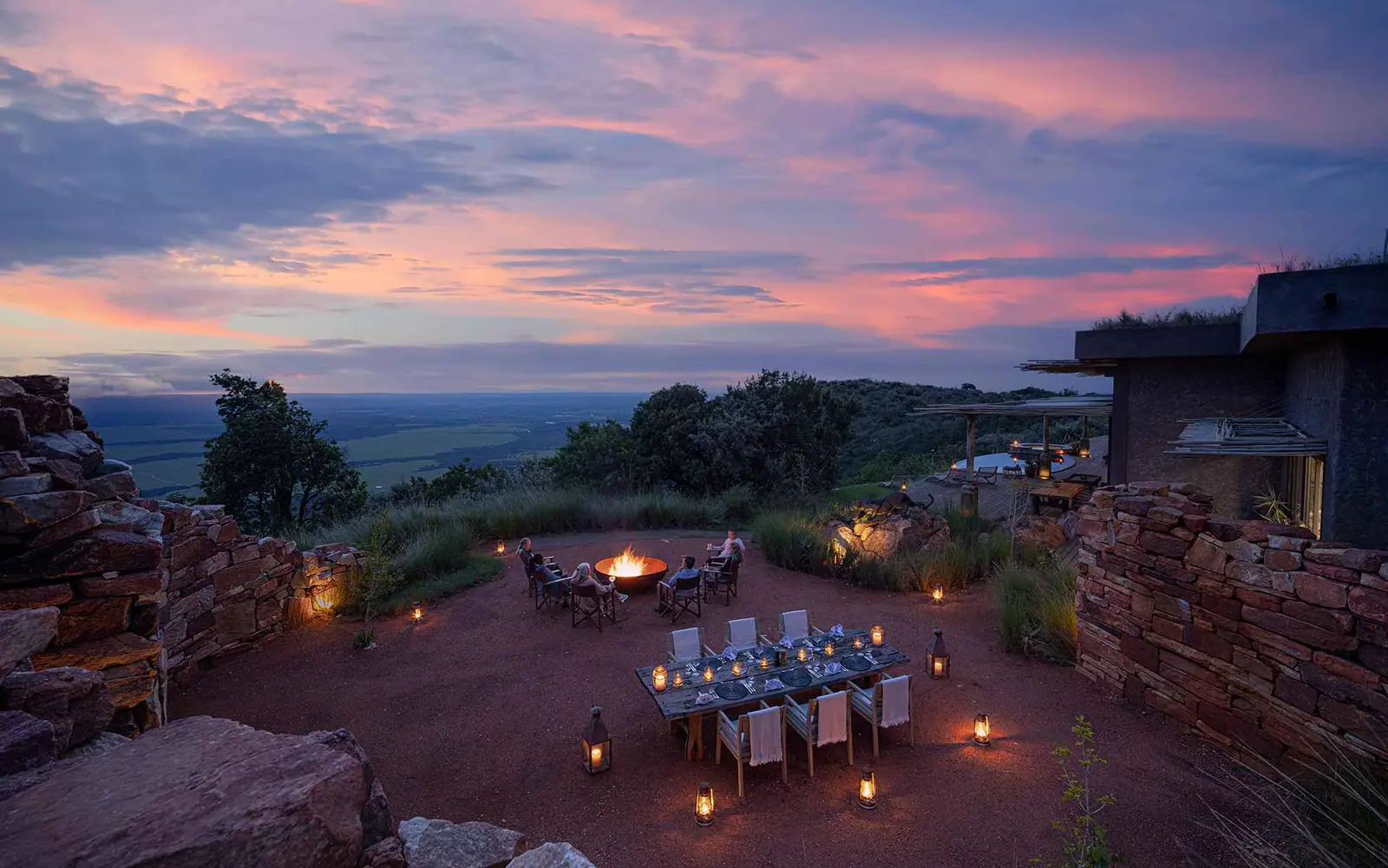 A private hillside residence